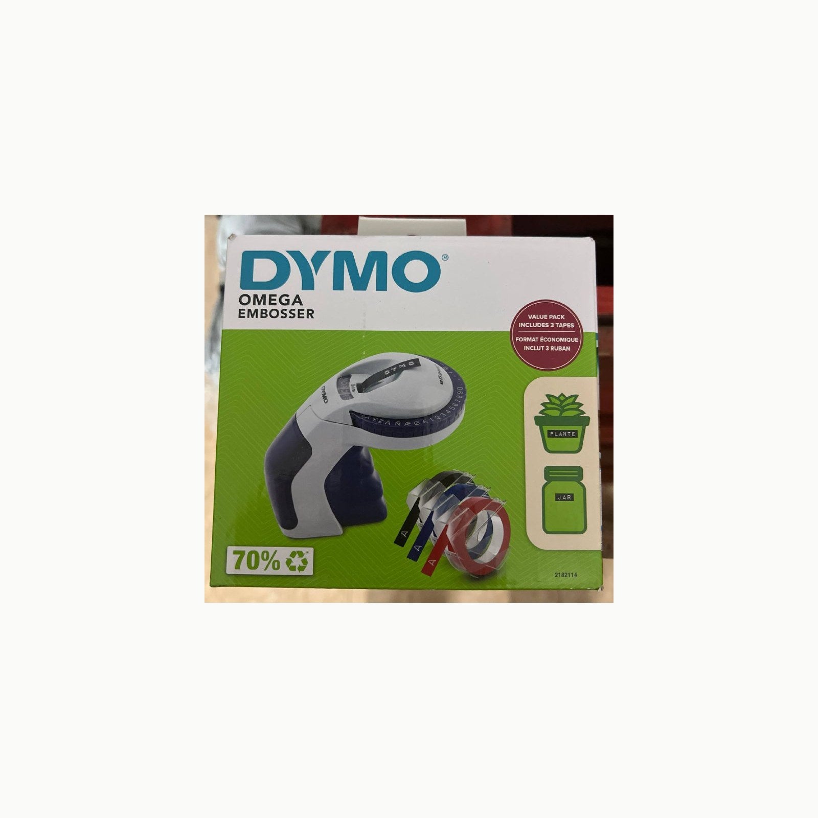 DYMO rotuladora de estampación con tres cintas de etiquetas \| Kit de 