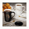 Focenat Tazas de café Mr and Mrs, Juego De 2 Taza de Café de