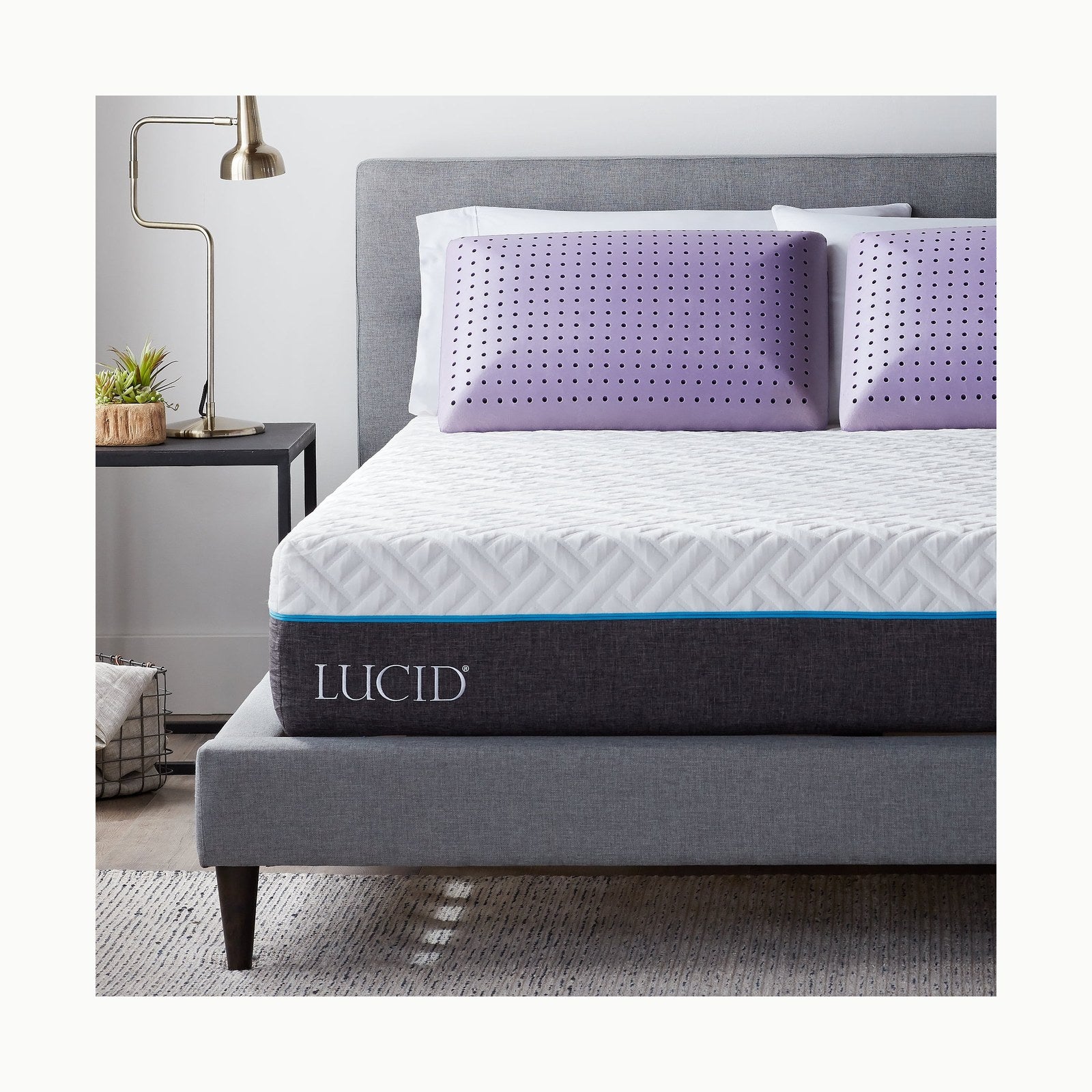 LUCID Gel Memory Foam Kissen 40x70 cm – atmungsaktiv – kühlende Wirkun