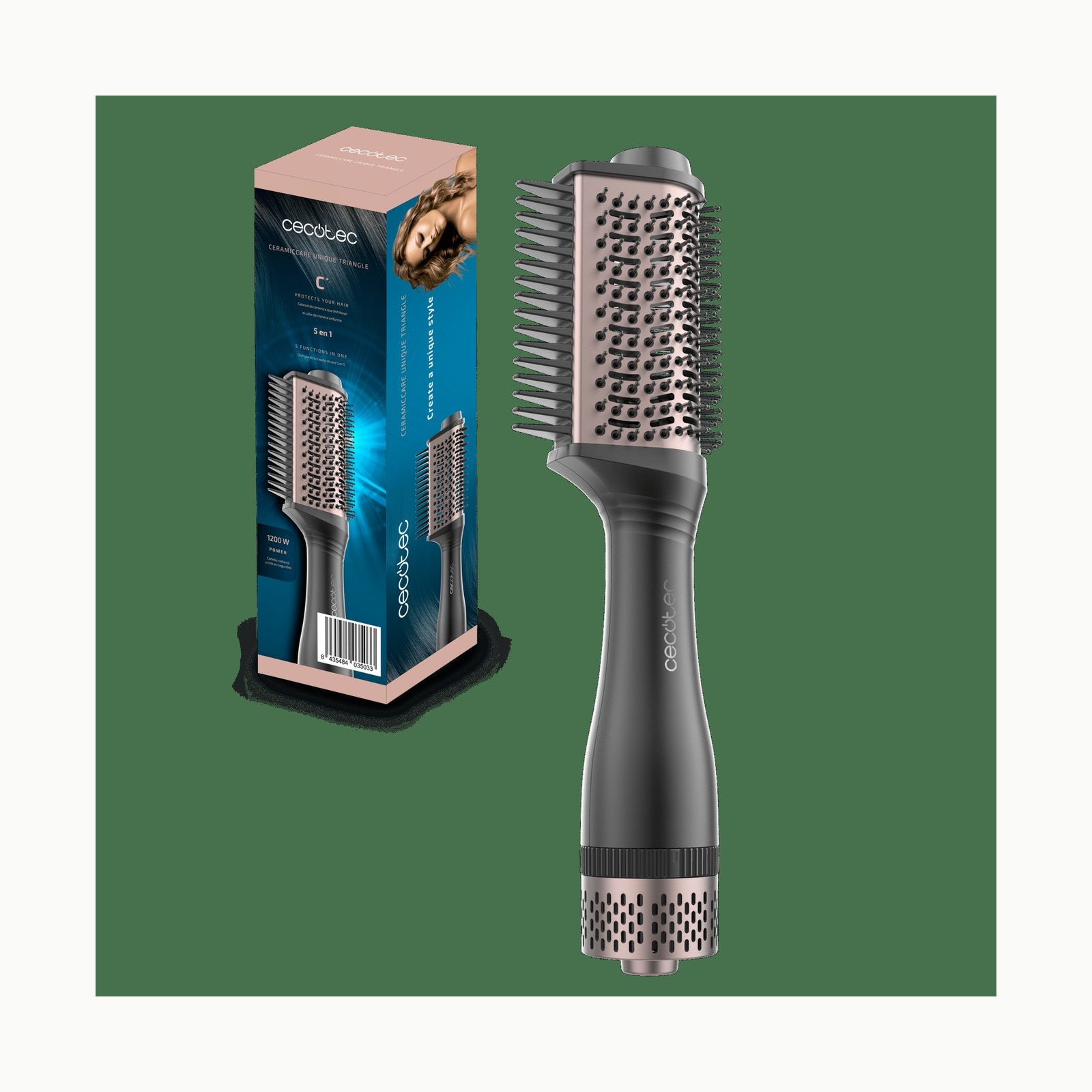 Cecotec Cepillo de Aire Rotativo CeramicCare 5in1 AirBrush Gyro Elite.