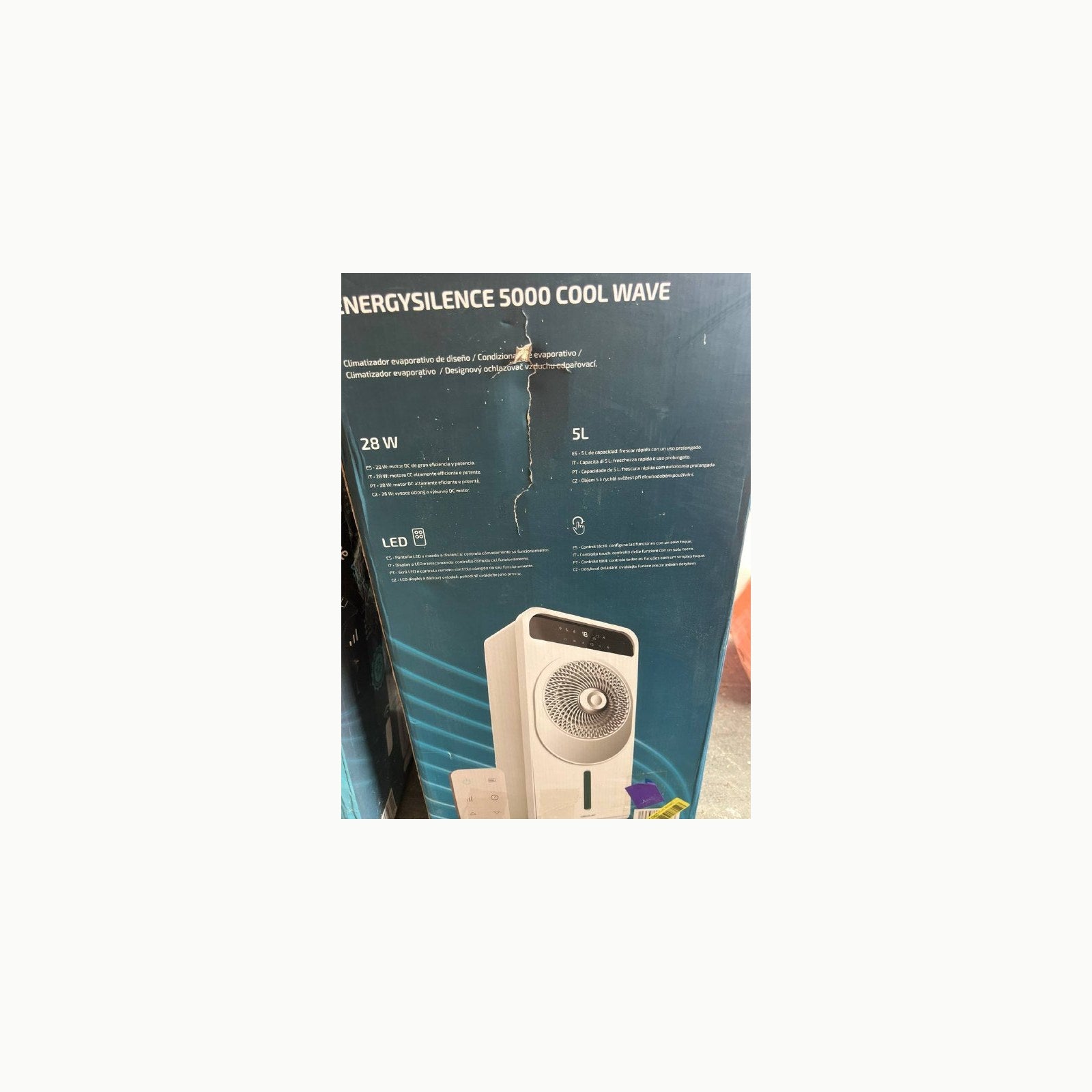 Cecotec Climatizador Evaporativo EnergySilence 5000 Cool Wave, 28 W, M