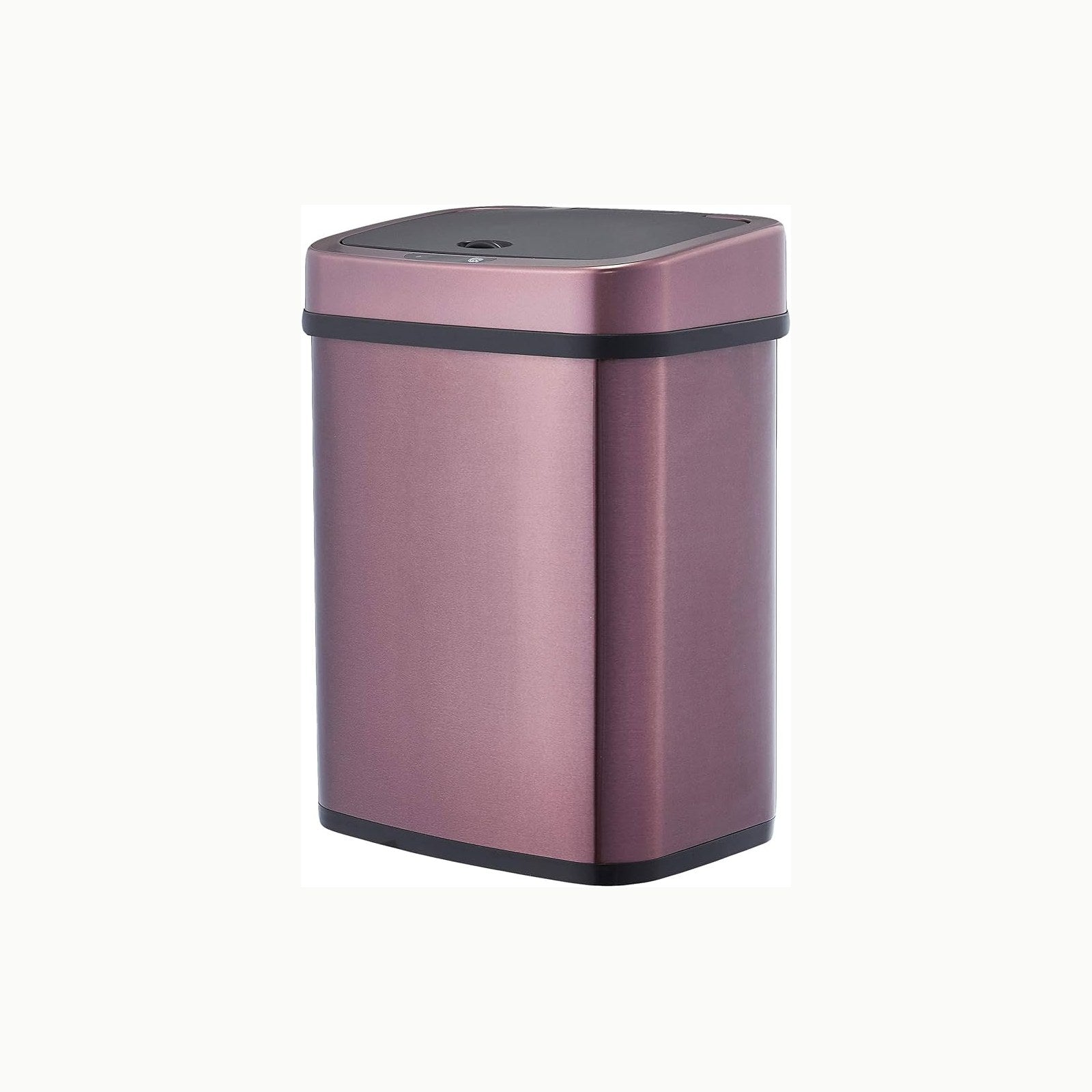 Amazon Basics Cubo de basura automático de acero inoxidable, rectangul