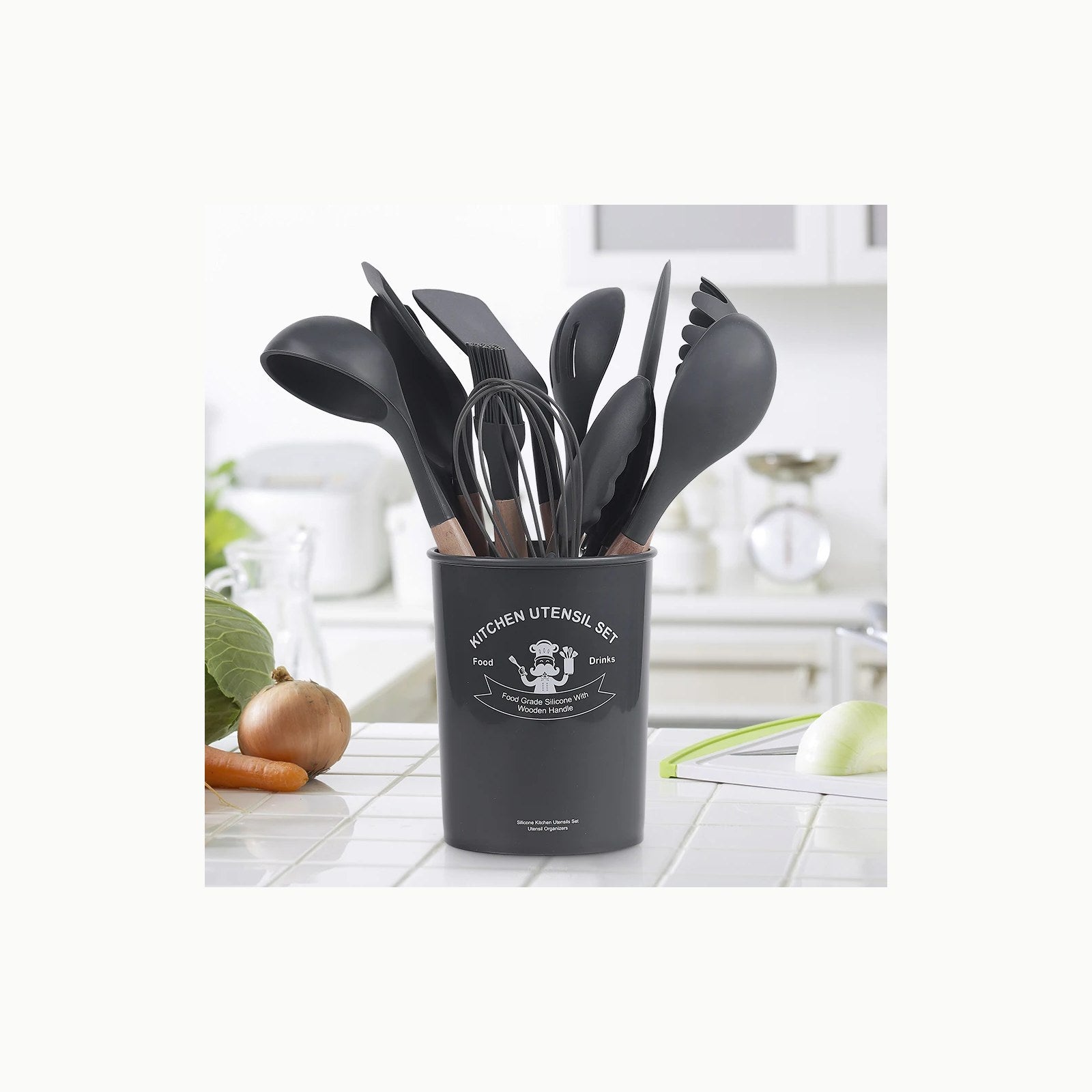 UXIYI Set di utensili da cucina in silicone, set di utensili da cucina