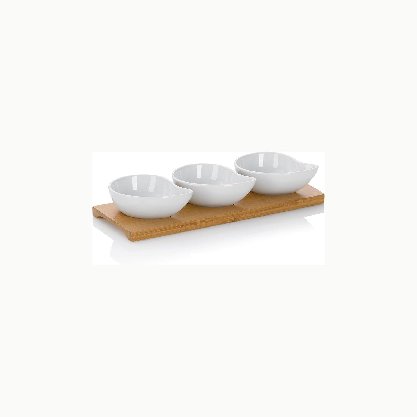 kela Set de 4 bols à servir PHILIPA, Bols à snack en porcelaine avec p