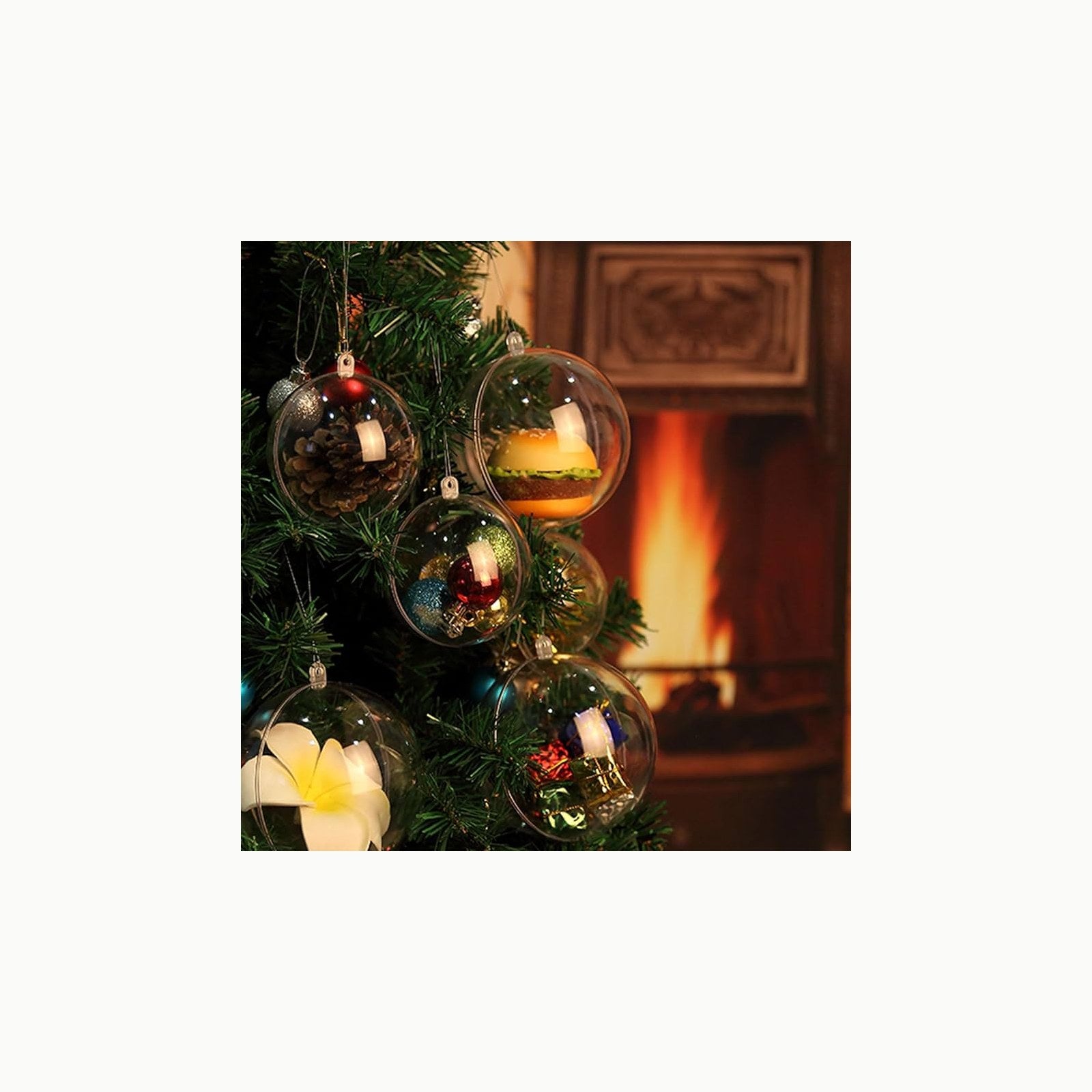 48 Bolas Navidad THE TWIDDLERS 48 Bolas de Navidad Transparentes para 