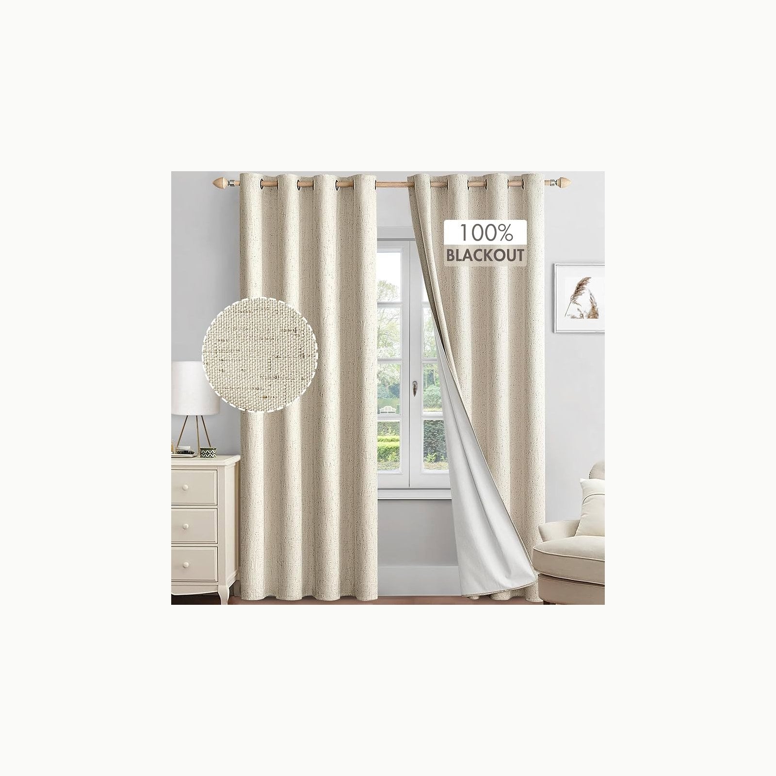 Cortinas Opacas MIULEE Cortinas Salon Opacas 2 Piezas Modernas 140x260