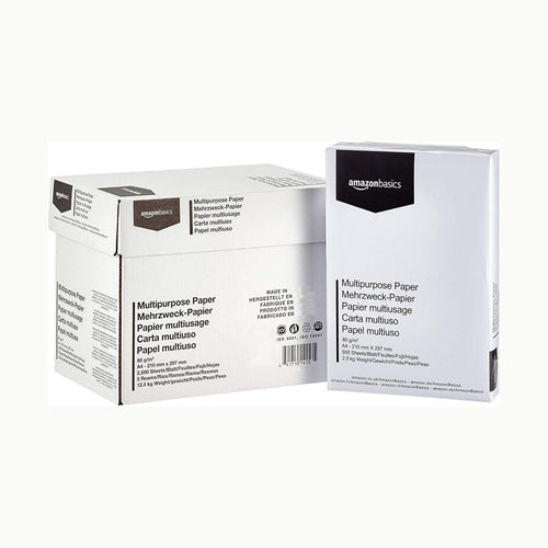 Amazon Basics Papier multiusage A4 80gsm, 2500 pièces, 5 lot de 500, b