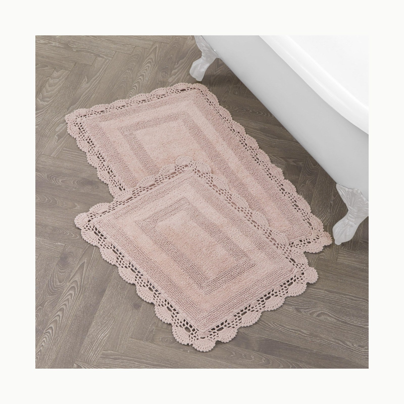 Badteppich gehäkelt Laura Ashley Badteppich, gehäkelt, Baumwolle, 43 x