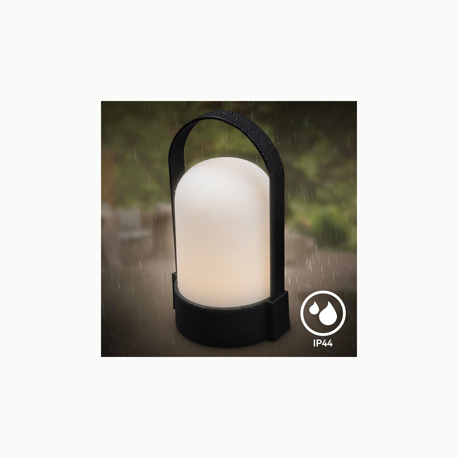 BRILONER - Lámpara de mesa LED inalámbrica IP44, táctil, regulable