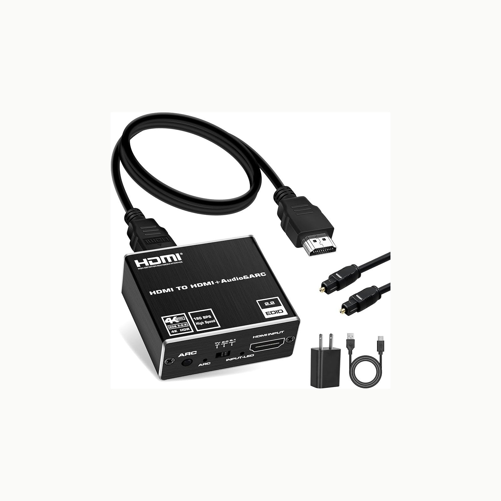 Convertidor HDMI Amazon Basics Convertidor de Extractor de Audio, HDMI