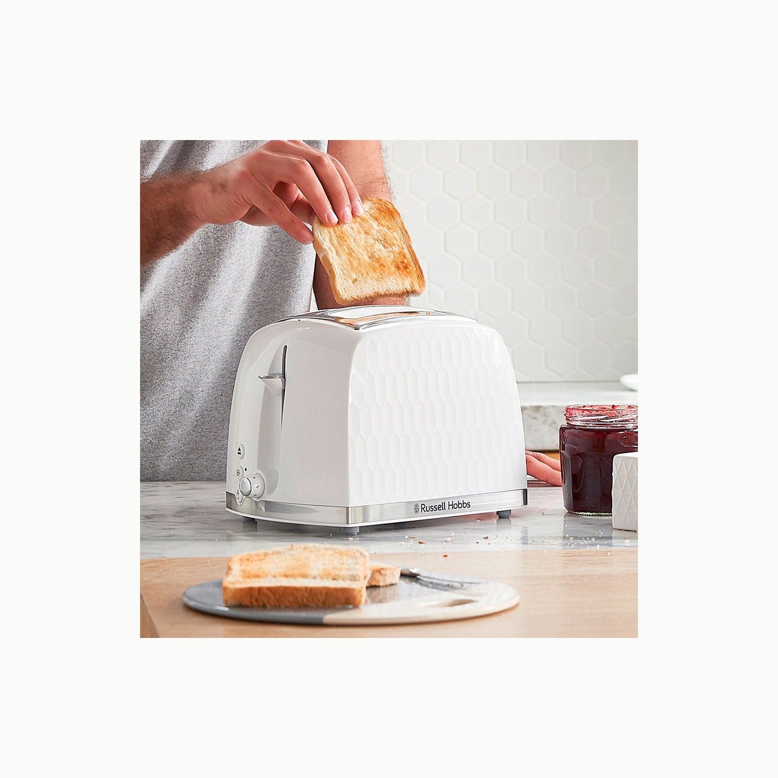 Russell Hobbs Tostadora Victory - 2 Ranuras Largas y Anchas, Tostador 