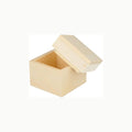 Artemio Boîte Carré, Bois, Beige, 10 x 10 x 5 cm