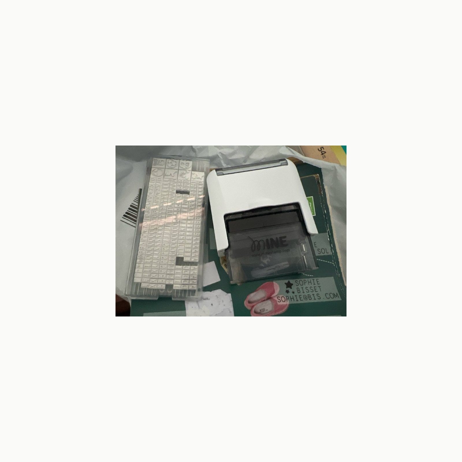 Mine Stamp Marcador de Ropa y Libros Compact \| Compacto Personalizabl