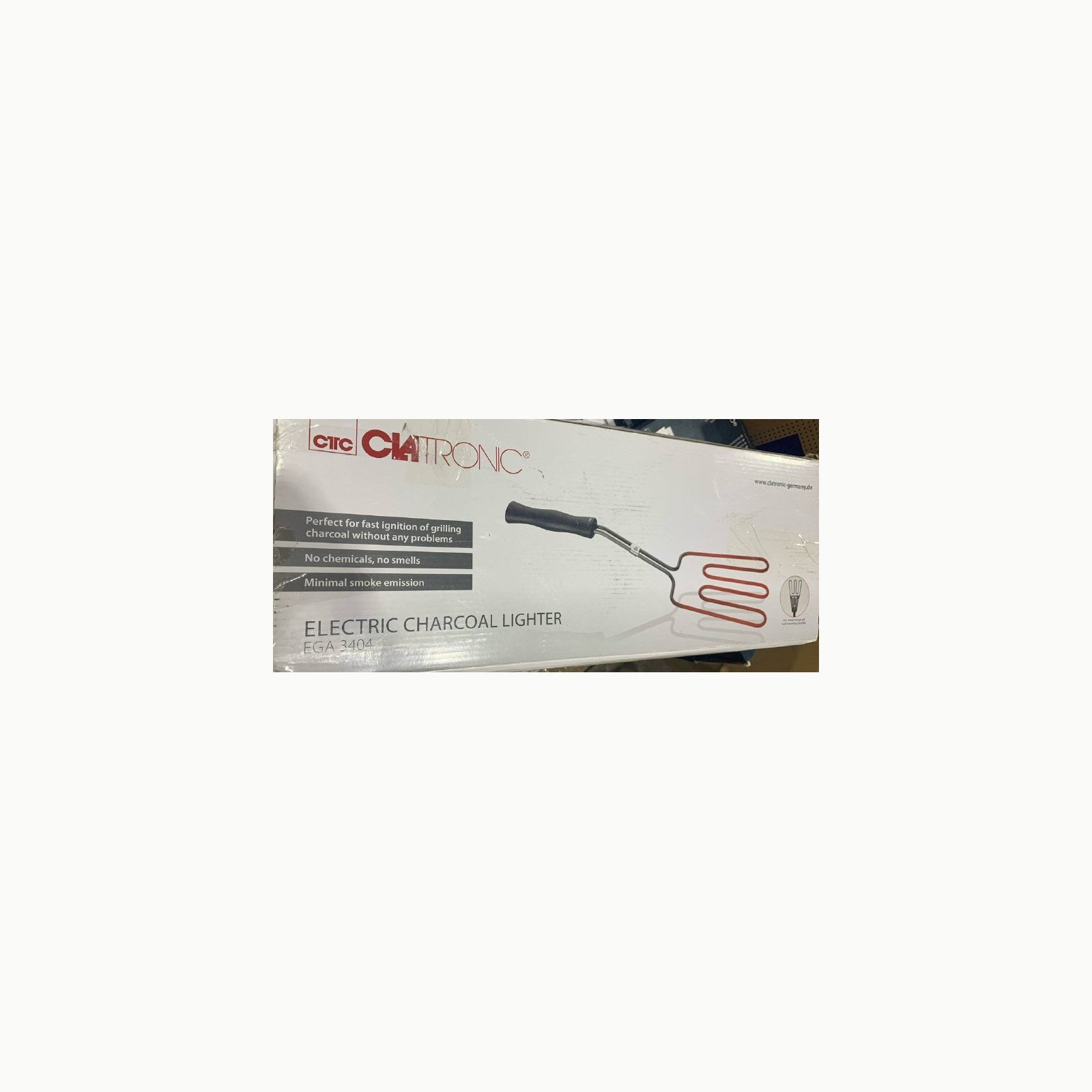 Clatronic Encendedor eléctrico para encender carbón, Fuego de Barbacoa
