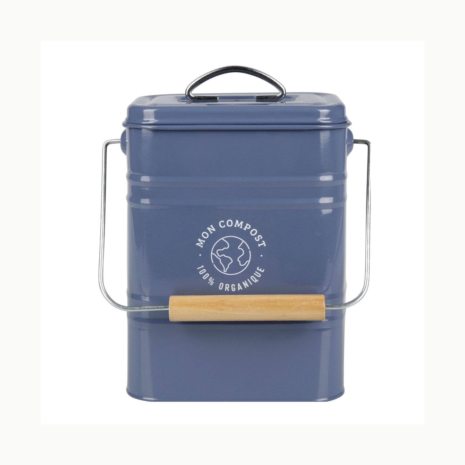 Gimel 530212 Boîte à compost de cuisine ronde Ø16 cm H 25 cm en métal 
