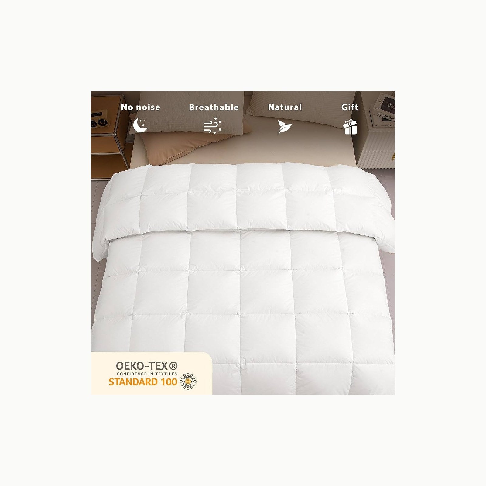 Deodar Edredón de Plumas Cama 90 Todas Estaciones 1 Persona, Relleno P