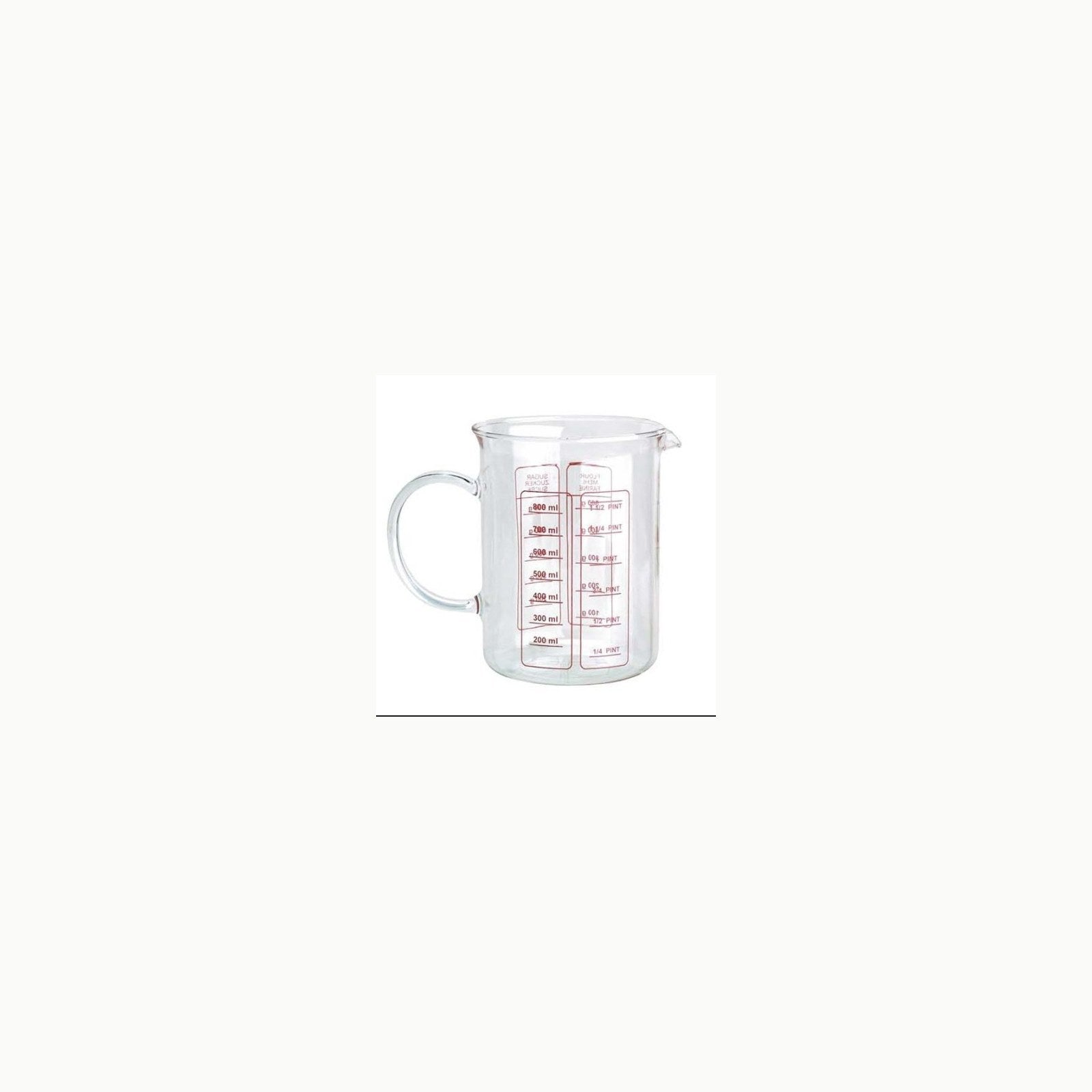 Jarra Medidora de Cristal - 50ml, 125ml, 250ml - Escala Precisa - Apil
