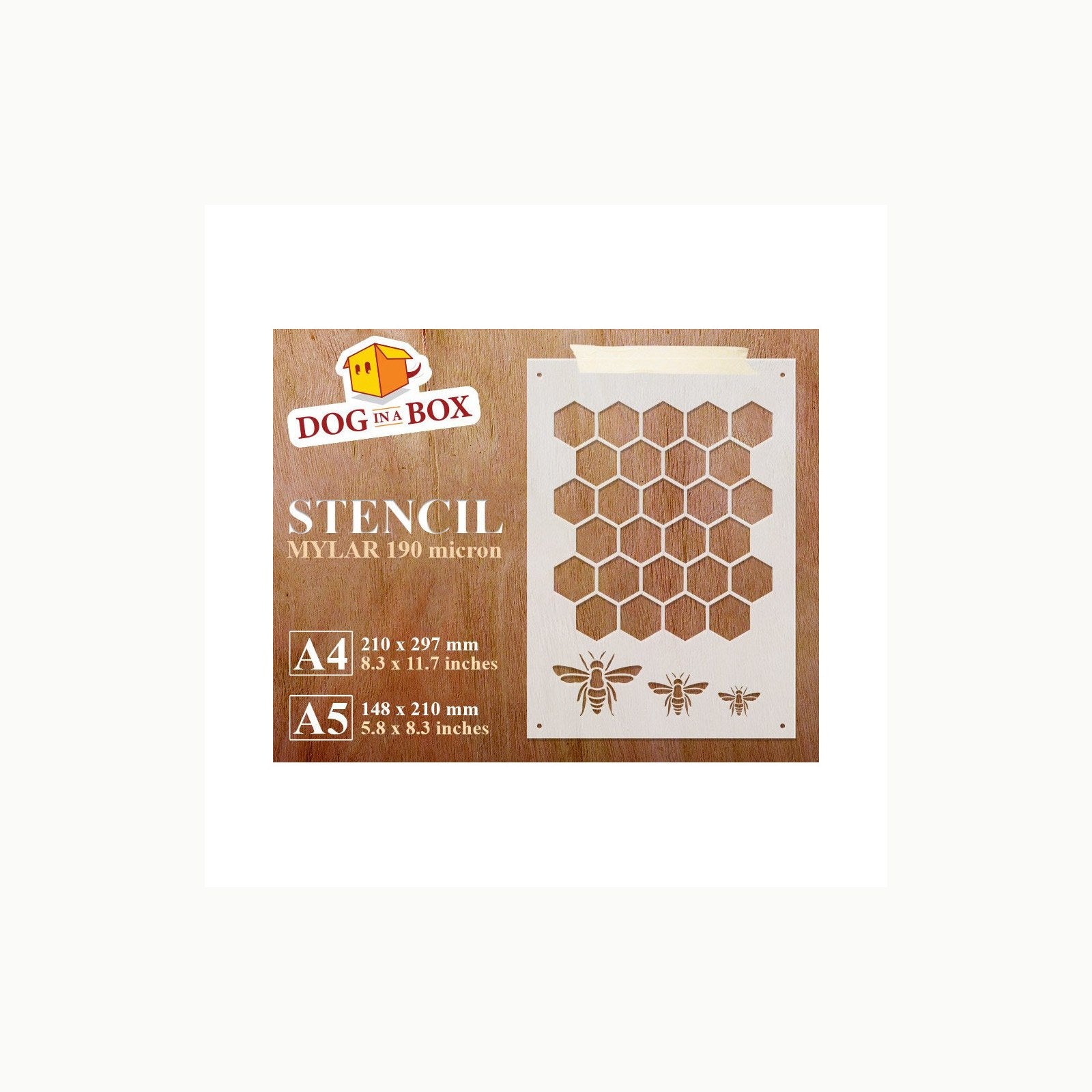 Waben Schablone Rayher 38968000 Schablone Waben klassisch, 30,5 x 30,5
