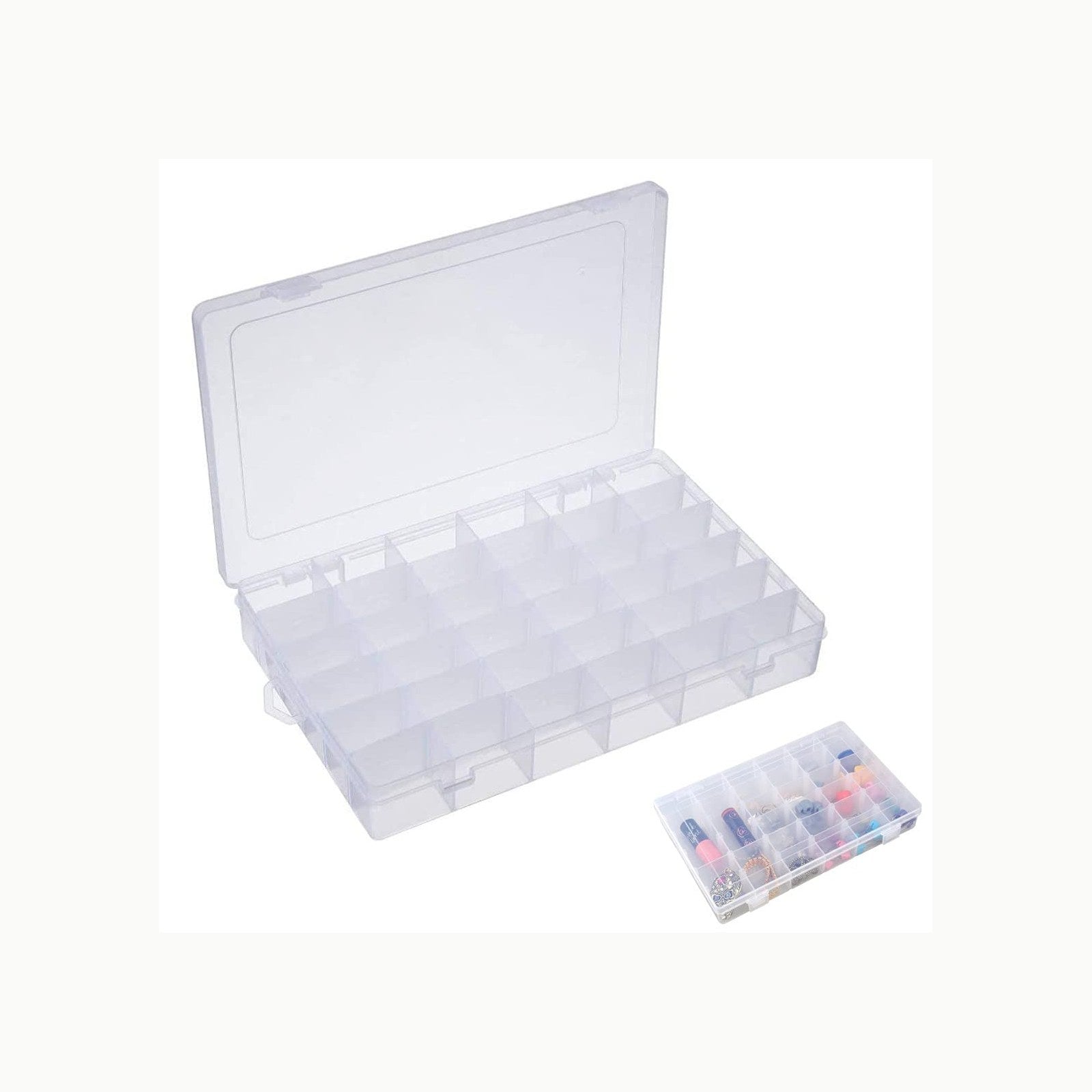 Caja compartimentos TAGYUO Caja de 36 compartimentos, joyero transpare