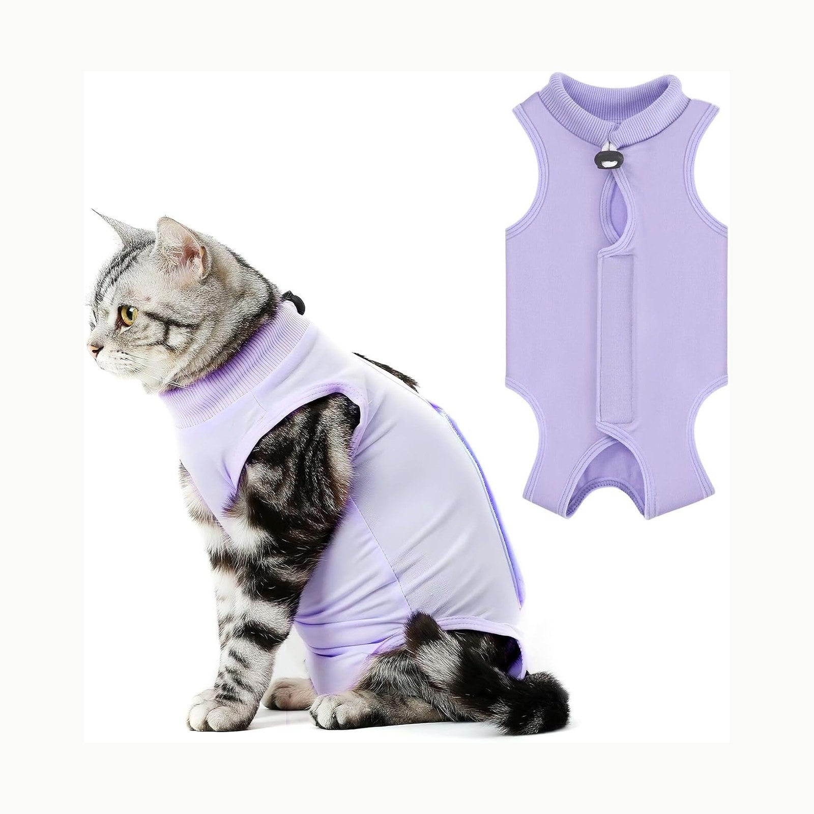 AEITPET Traje de recuperación Profesional para Gatos, heridas Abdomina