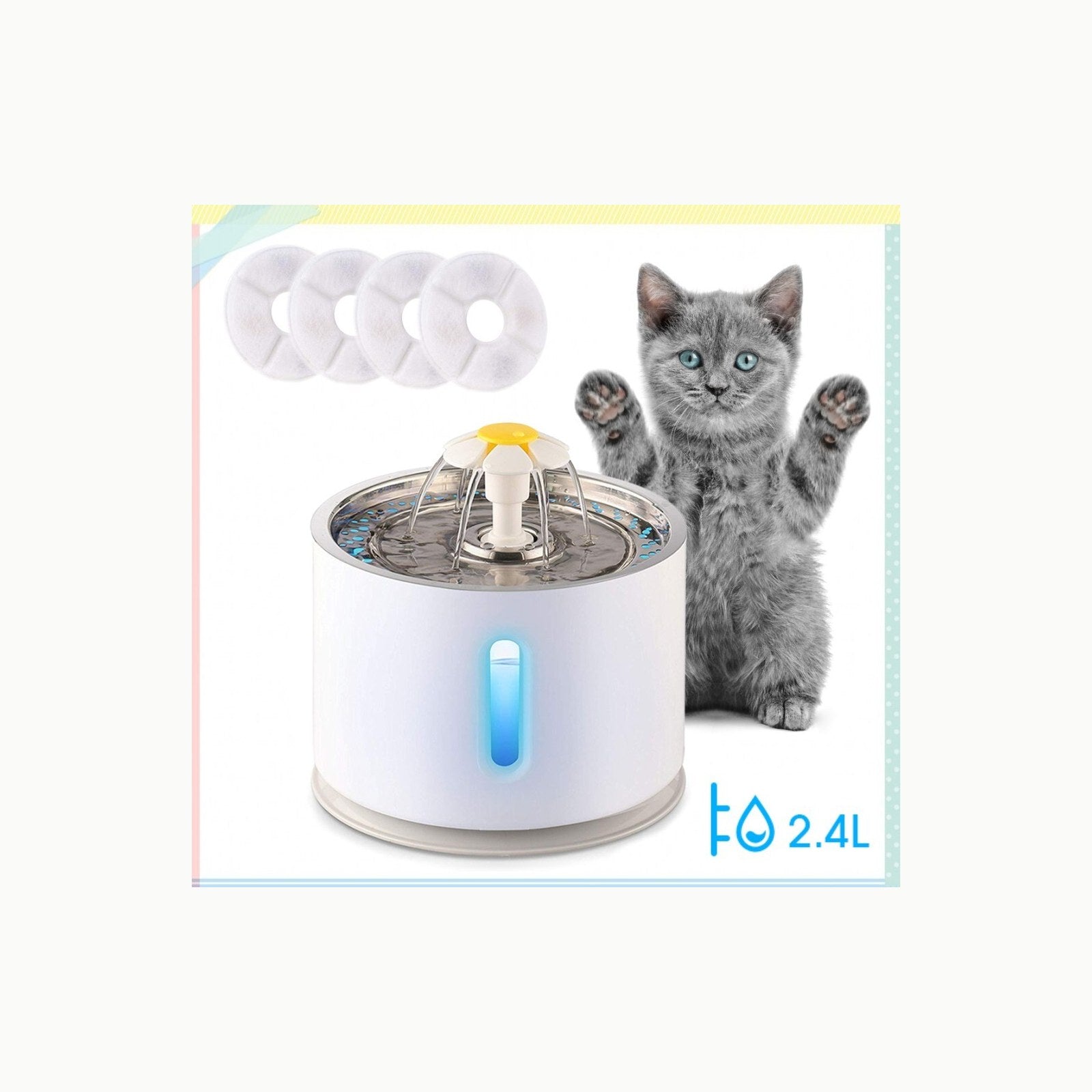 Amazon Basics Filtros para bebederos para gatos, paquete de 6