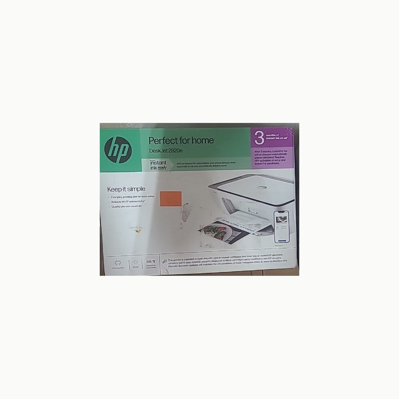 HP DeskJet 2820e 588K9B, Impresora multifunción de inyección de tinta 