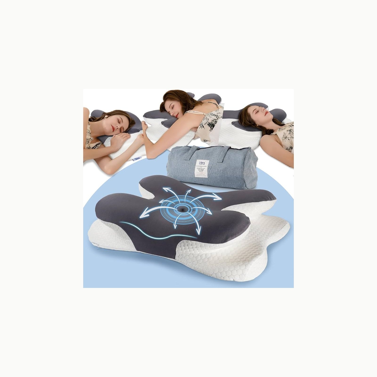 Silencomfort Almohada de Espuma Viscoelástica, Almohada Ergonómica par