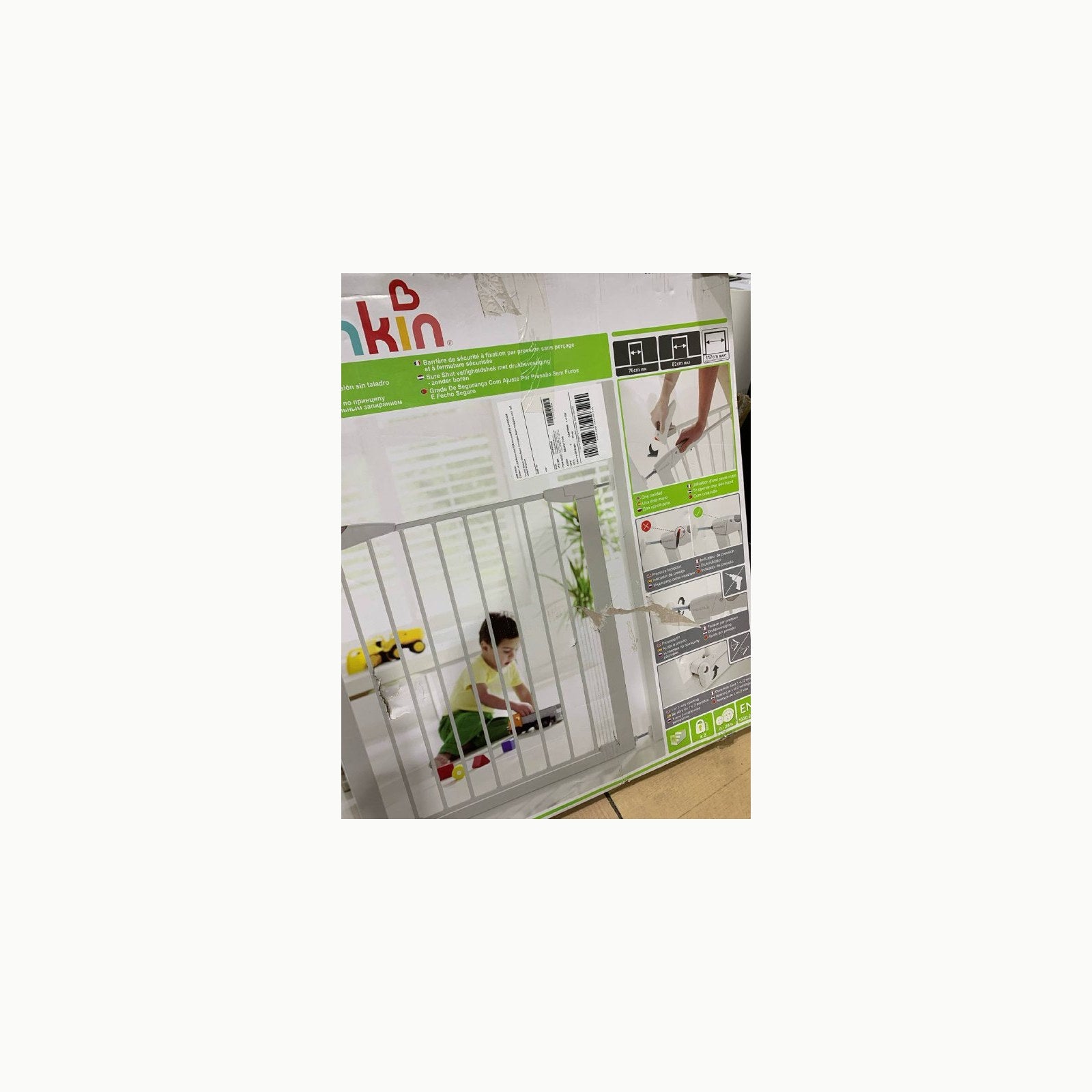 Munchkin Valla de Seguridad Infantil, Barrera de Escalera para Bebés y