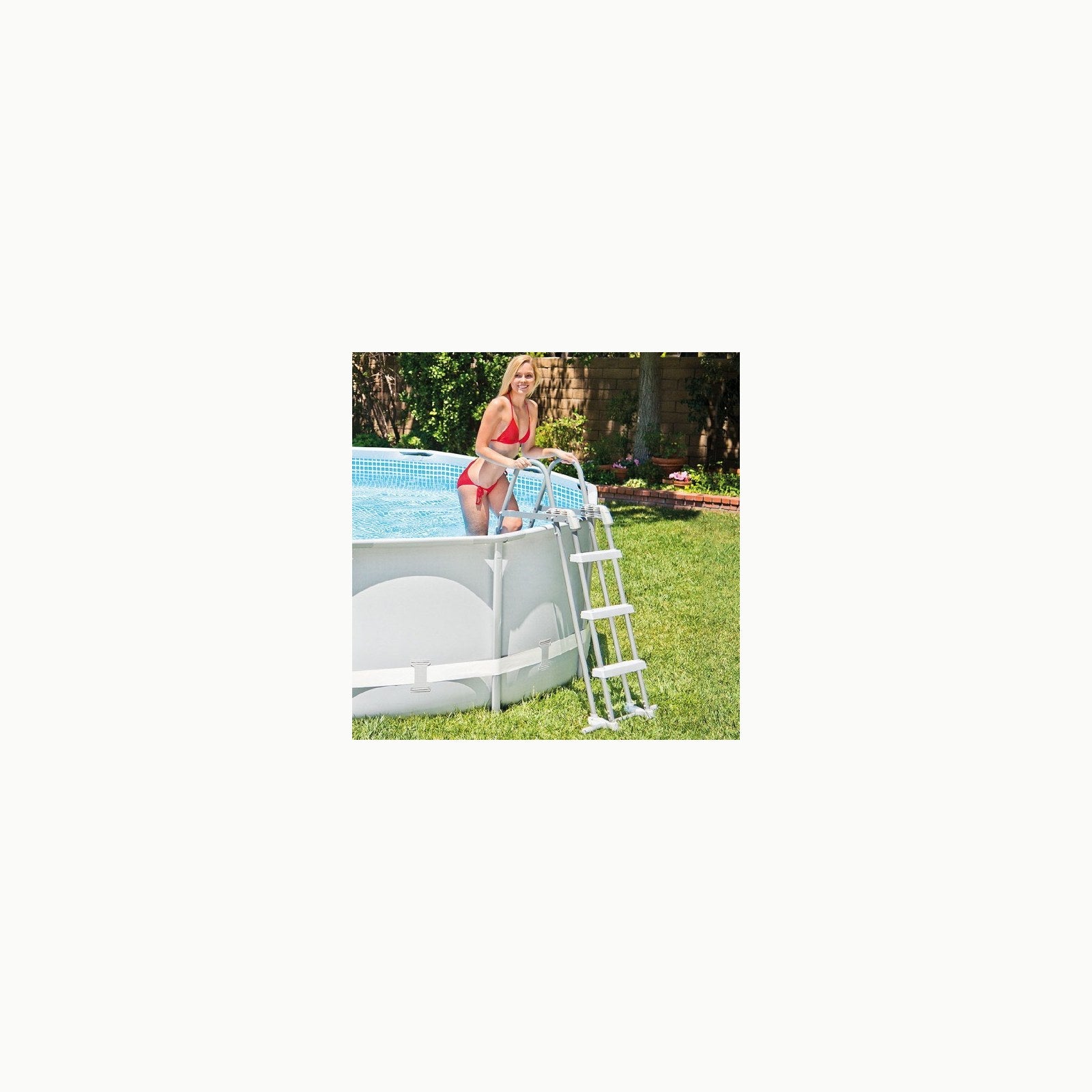 Intex 28075 - Escalera para Piscinas de Altura de 91 hasta 107 cm, Ace