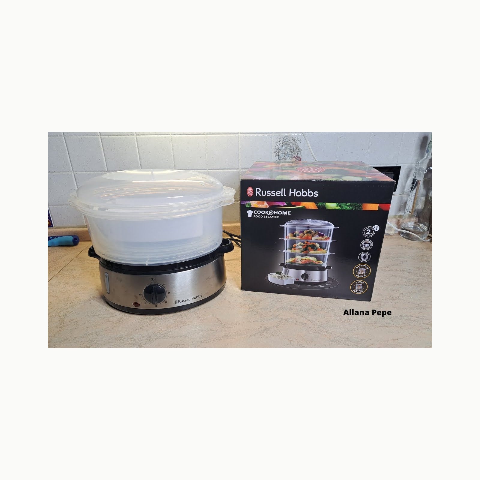 Russell Hobbs Vaporiera 9,0 l - Multicottura: 3 contenitori per cottur
