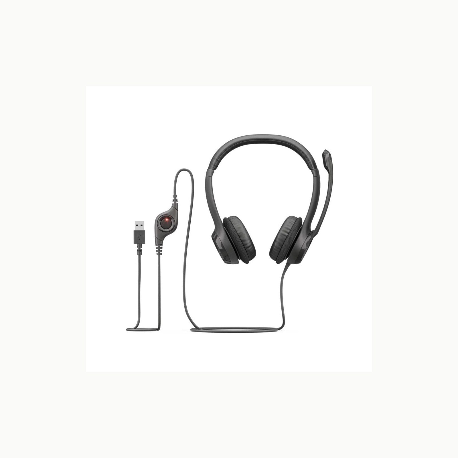 Logitech H340 Auriculares con Cable, Sonido Estéreo con Micrófono con 