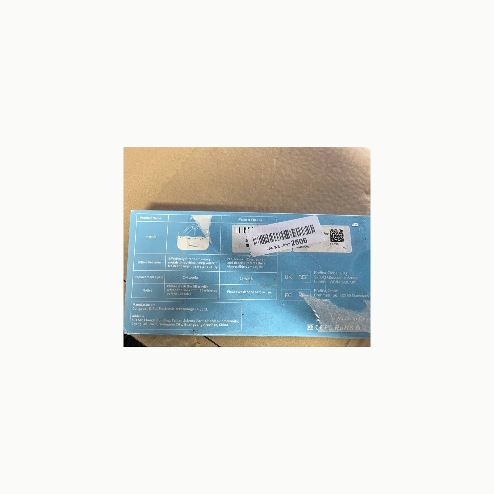 Filtros de Fuente para Gatos, SOOFPET 4 Piezas de Filtros \+ 4 Piezas 