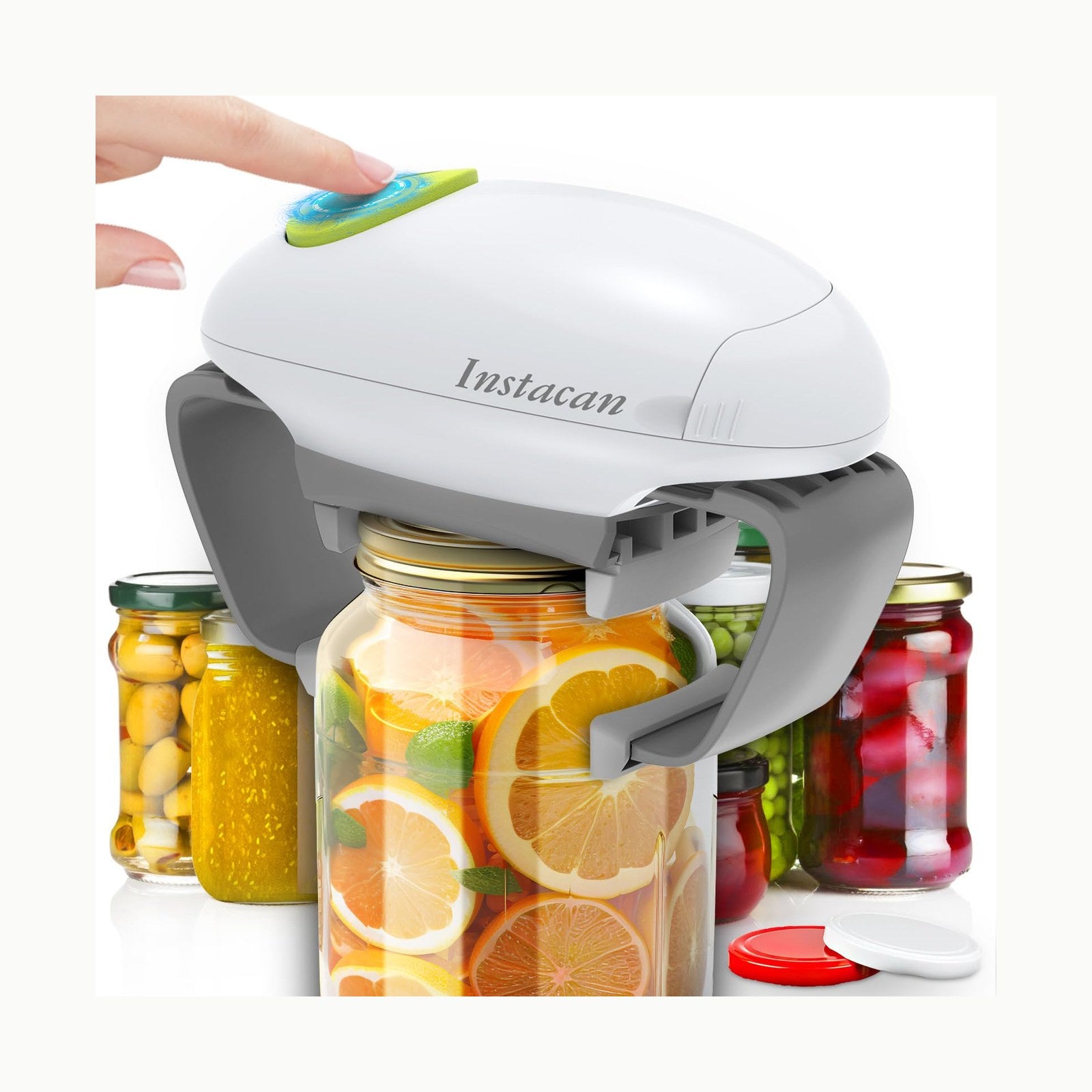 Chulovs Abridor de tarros eléctrico, accesorio de cocina, abrelatas au