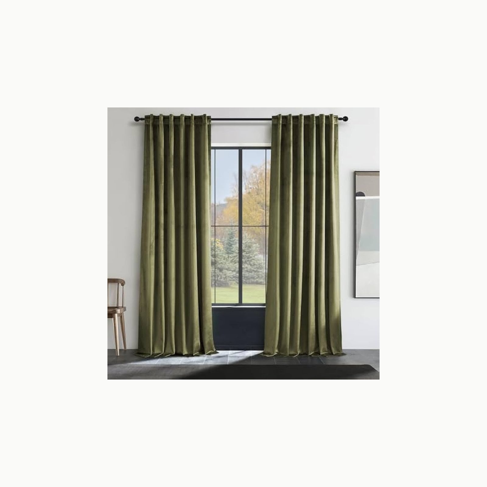Topfinel Cortinas Salon 3 Metro Para La Ventanas Grandes 1 Pieza Trans