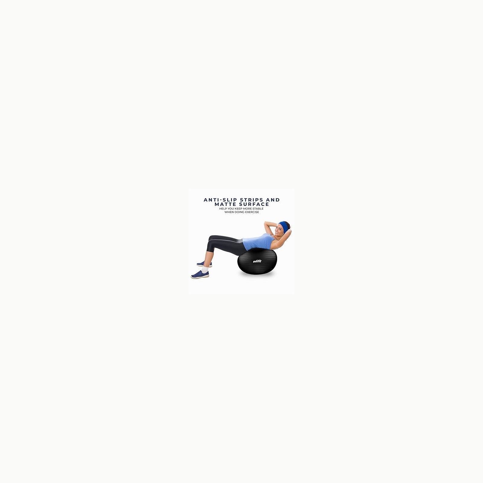 EDIFIT, Pelota de Pilates, 55,65 y 75, Ejercicio en Casa, Incluye Hinc