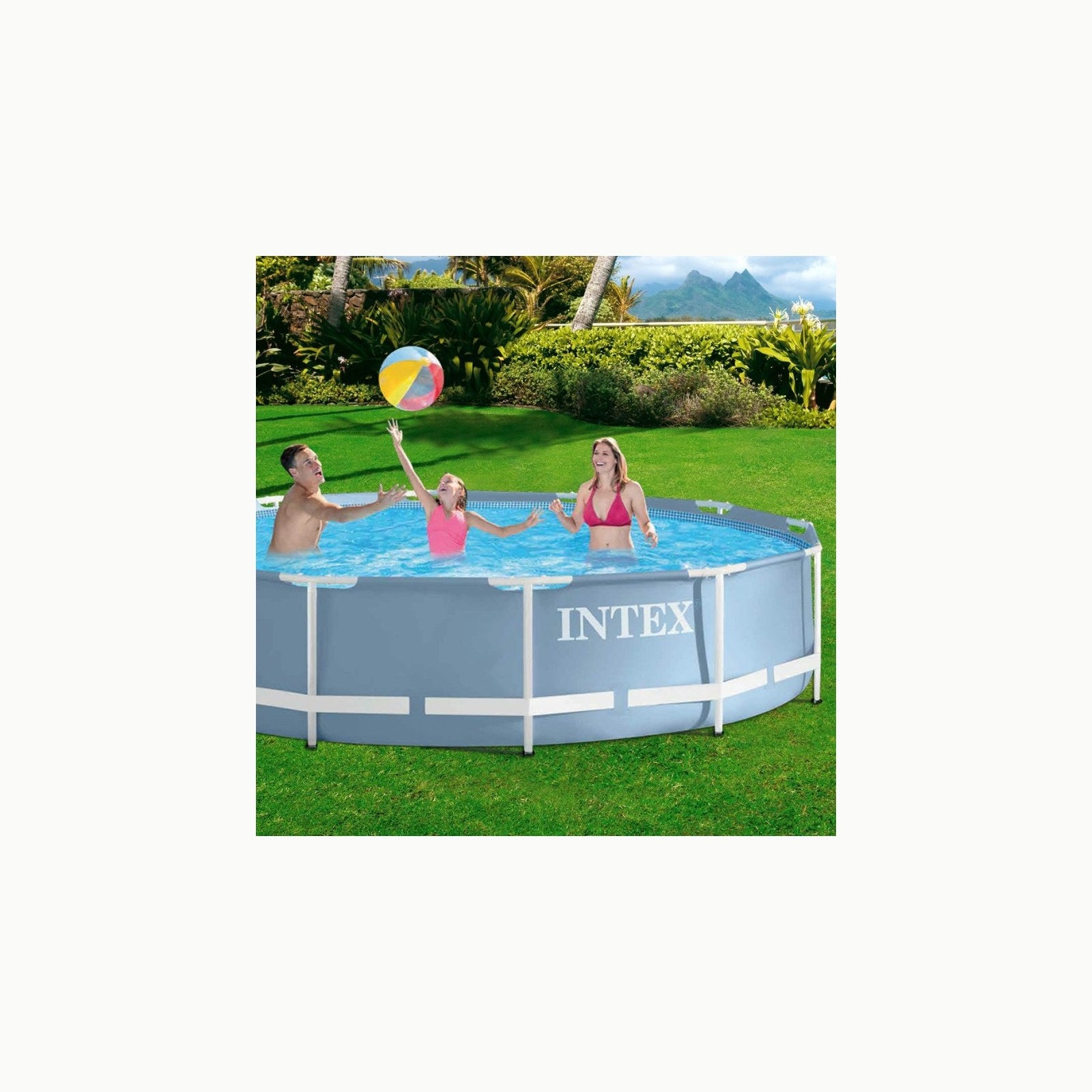 Piscina hinchable redonda infantil azul Intex