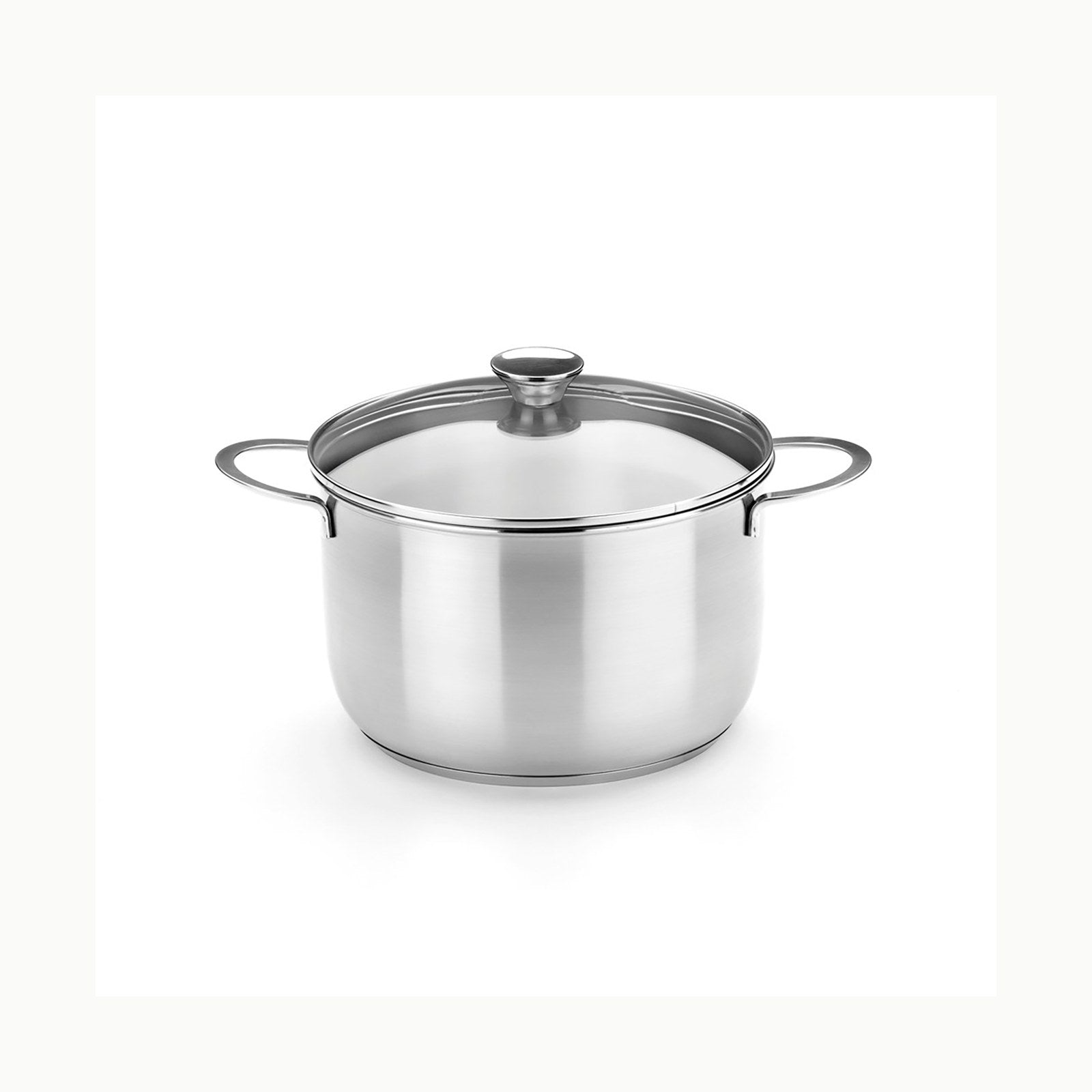Cacerola baja 24 cm BRA Prior Cacerola baja con tapa de cristal y asas