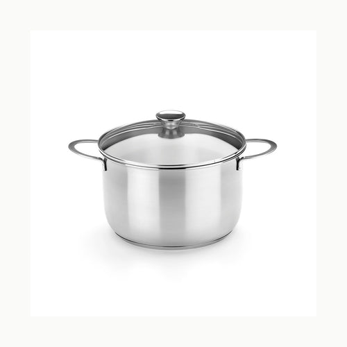 Cacerola baja 24 cm BRA Prior Cacerola baja con tapa de cristal y asas