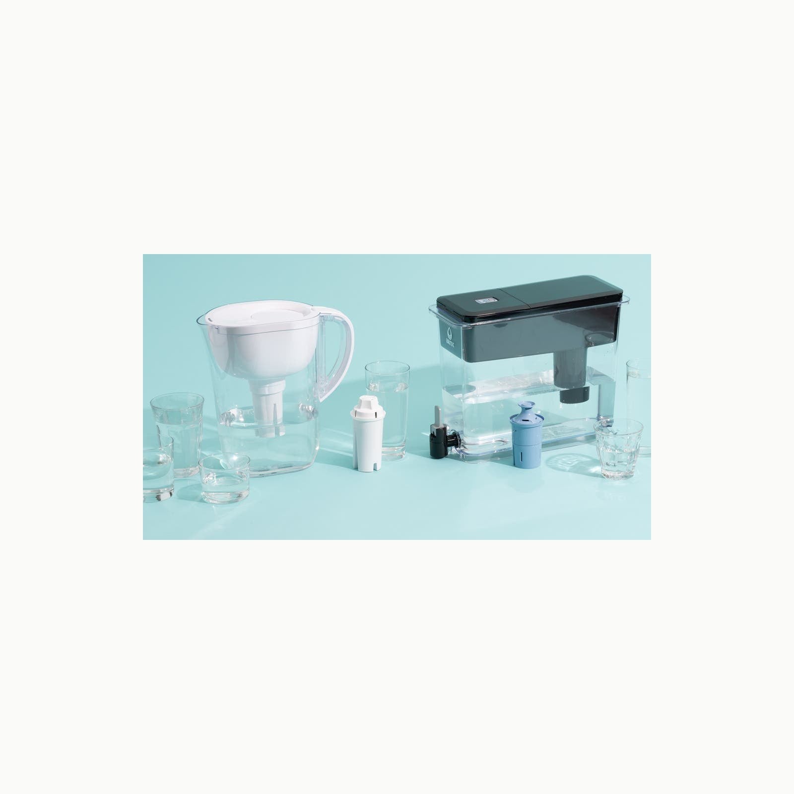 BRITA Jarra de vidrio 2,5L con filtro MAXTRA PRO All-in-1 azul claro t