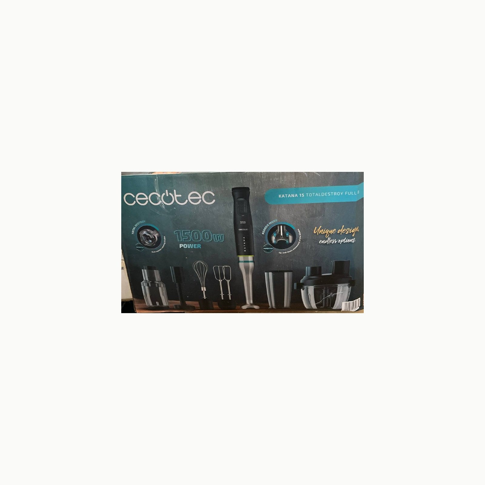 Cecotec Batidora de Mano Katana 15 TotalDestroy Full B. 1500 W, Sistem