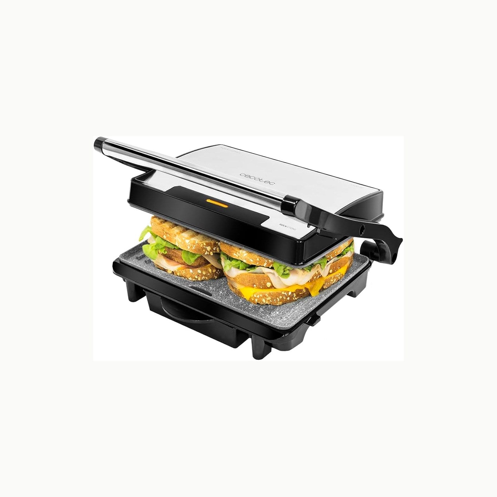 Cecotec Parrilla Eléctrica Rock?nGrill. 700 W, Revestimiento de