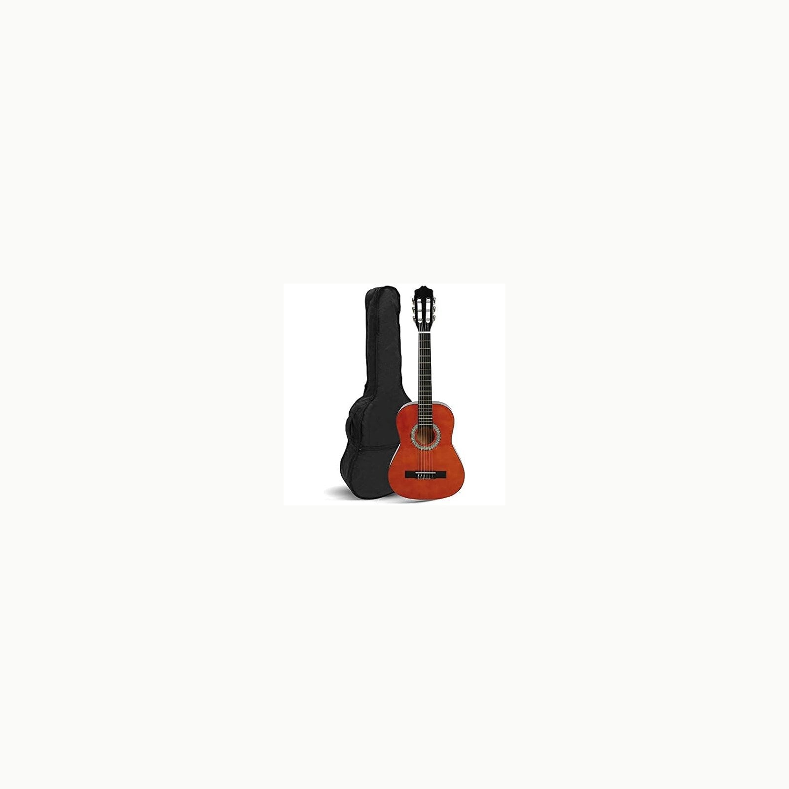 Navarrez NV11 guitarra clásica marrón 4/4, bolsa/Gig Bag, 2 púas