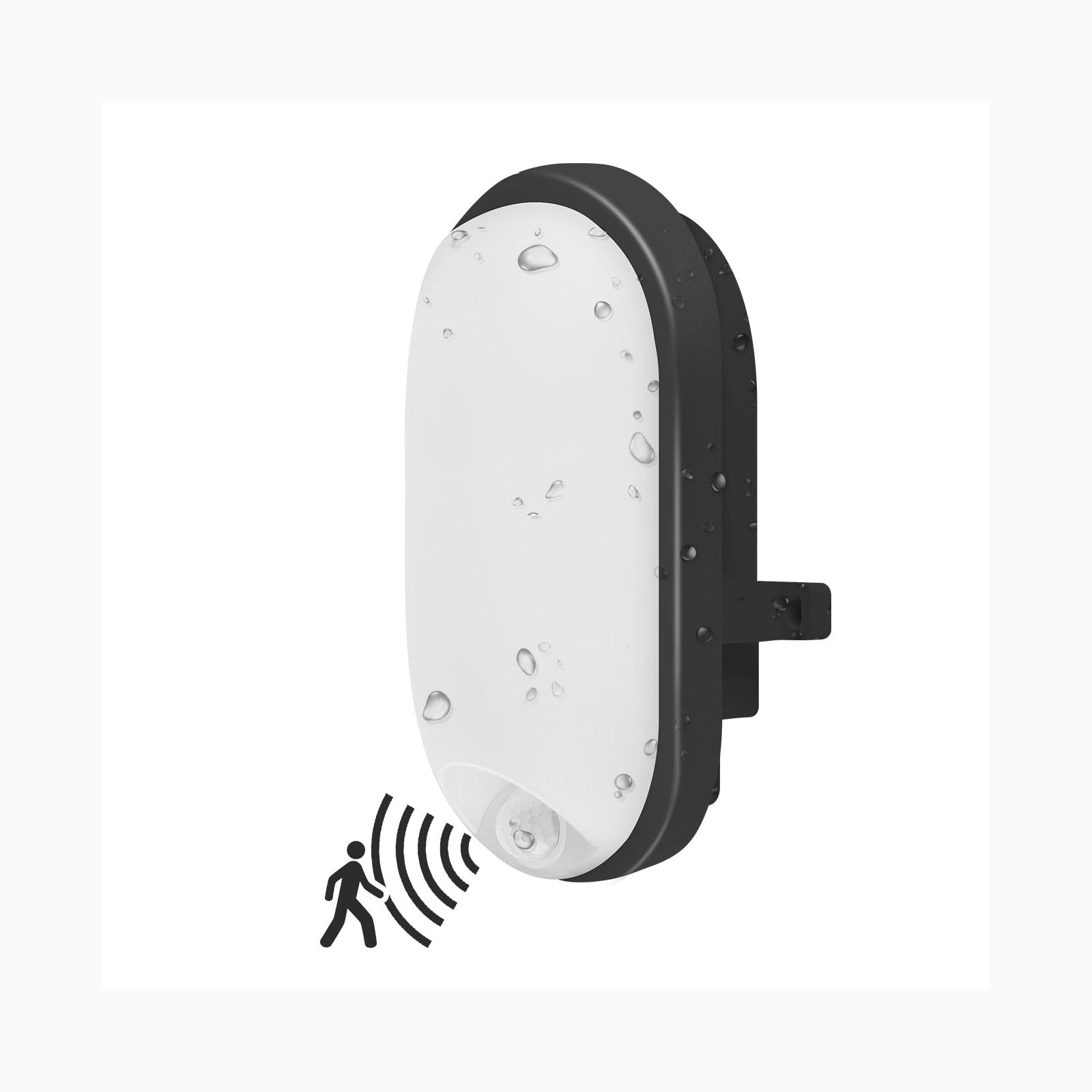 Lámpara de pared ovalada ANWIO 12W Lámpara de Pared Impermeable Ovalad