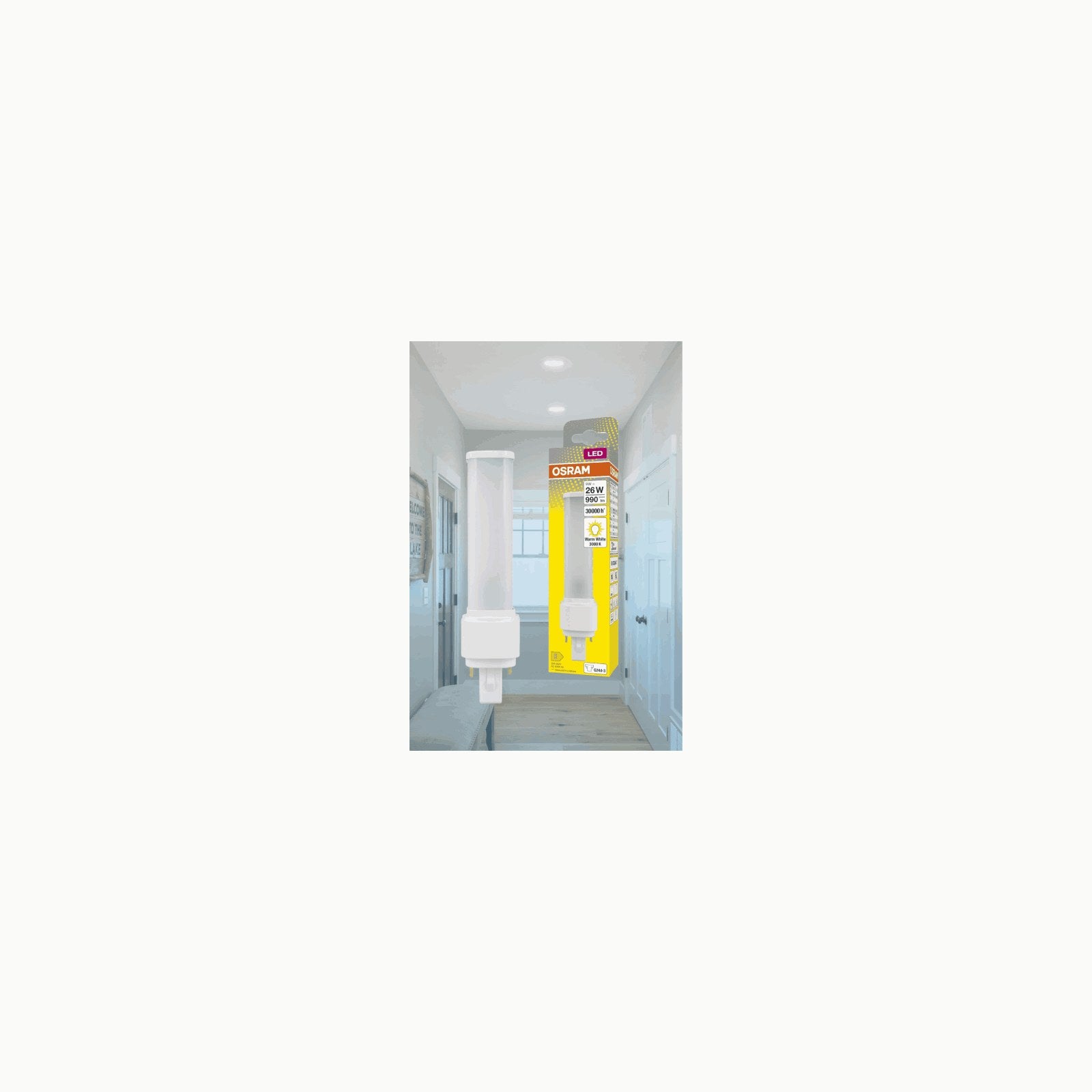 OSRAM DULUX D 26 LED\-Lampe für G24D\-3 Sockel, 10 Watt, 1000 Lumen, K